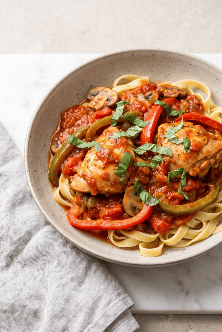 Crockpot Chicken Cacciatore