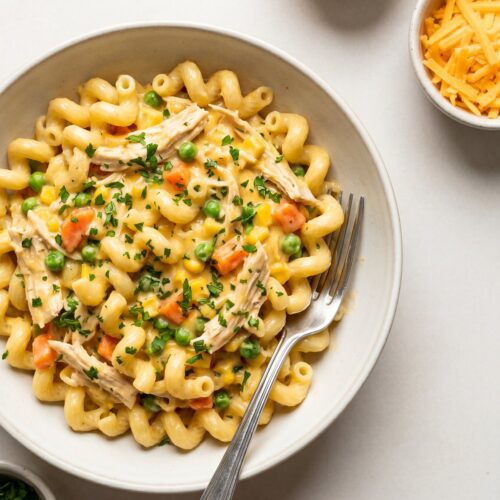 Crockpot Chicken Pot Pie Pasta