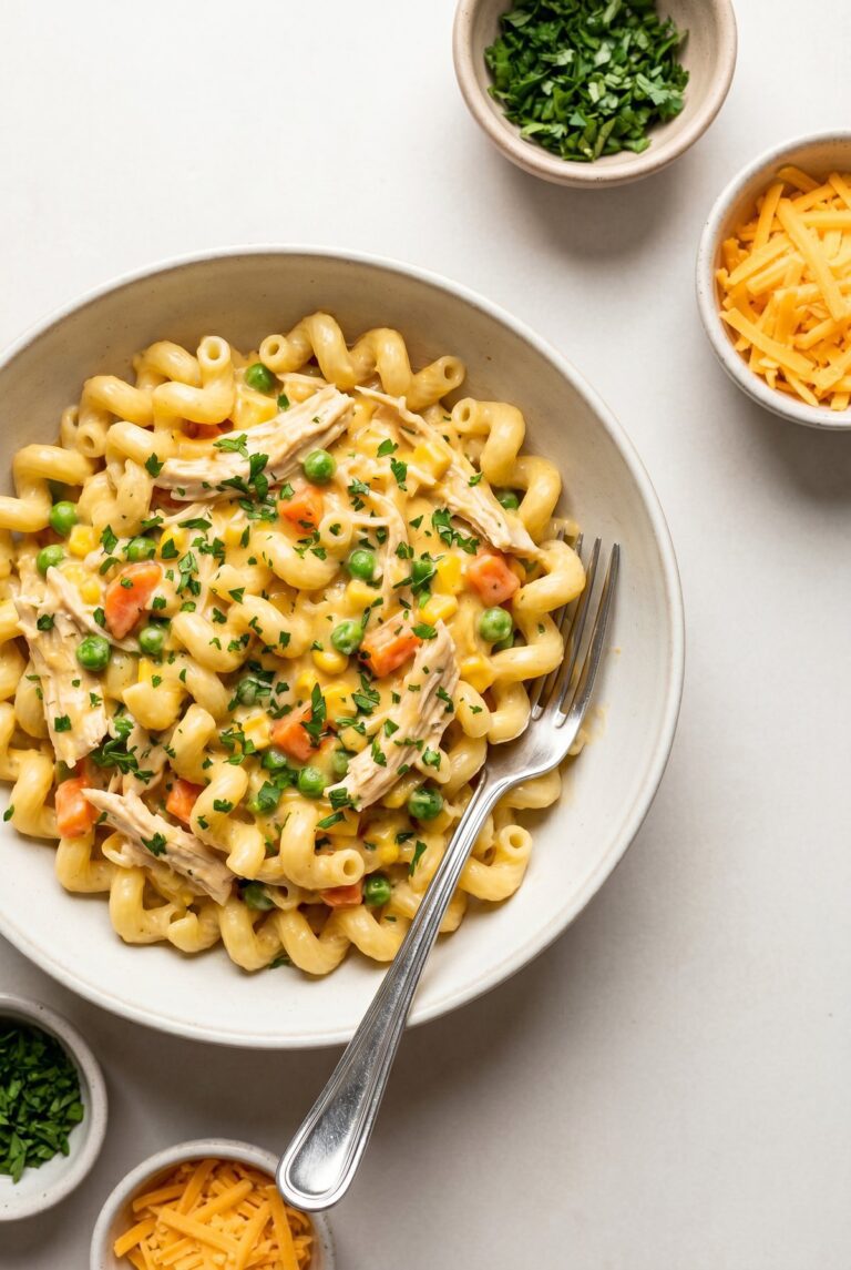 Crockpot Chicken Pot Pie Pasta