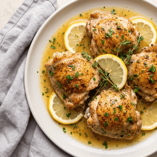 Zesty Crockpot Lemon Herb Chicken