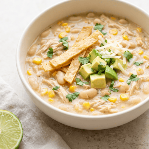 Creamy Crockpot White Chicken Chili