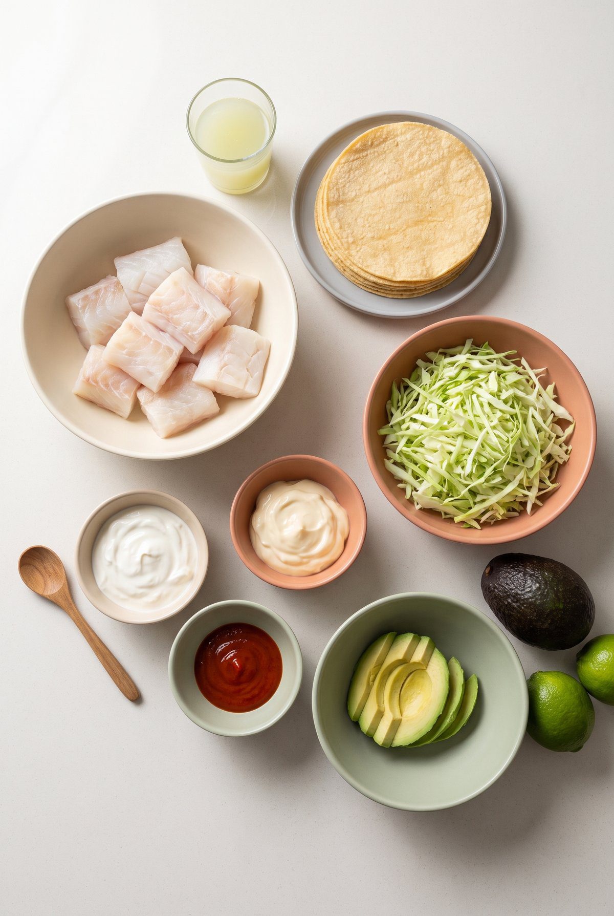 Ingredients for Fish Tacos