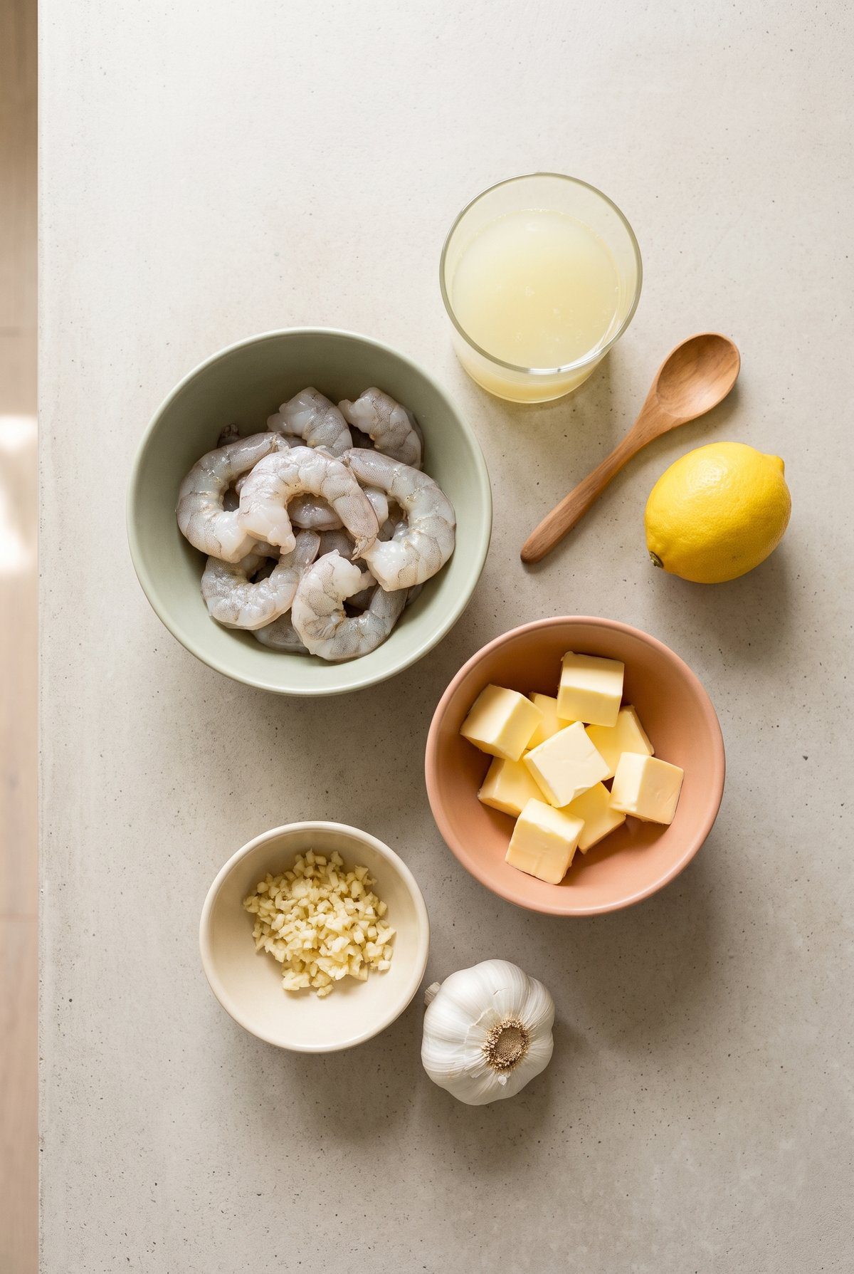 Ingredients for Garlic Butter Shrimp