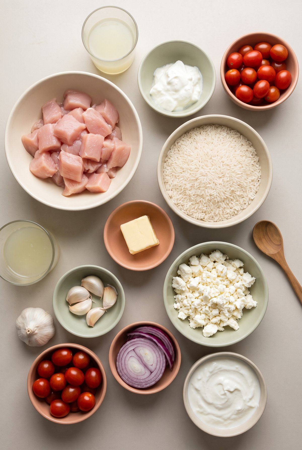 Ingredients for Greek Chicken Bowl