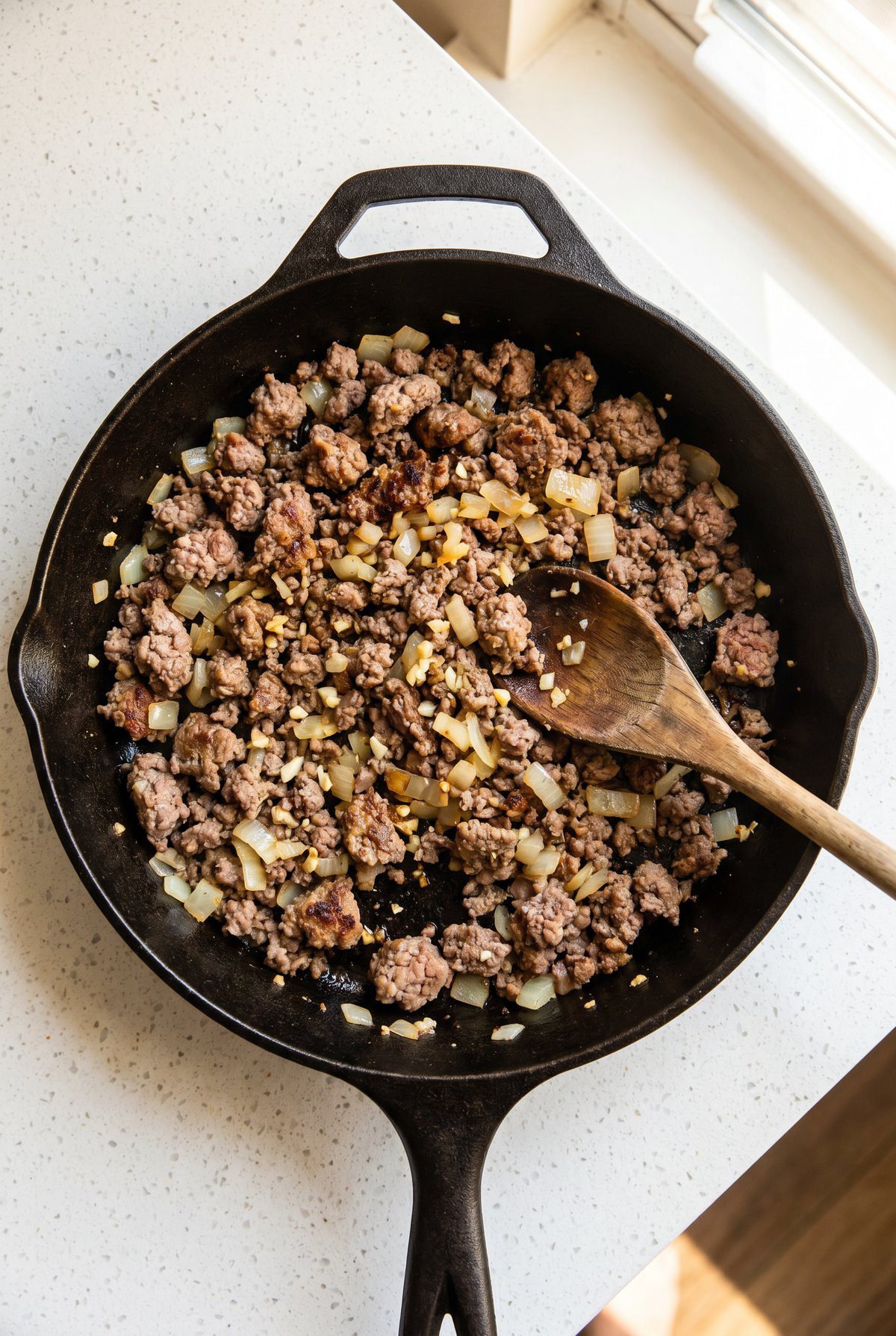 How to make Ground Beef and Rice – step 1