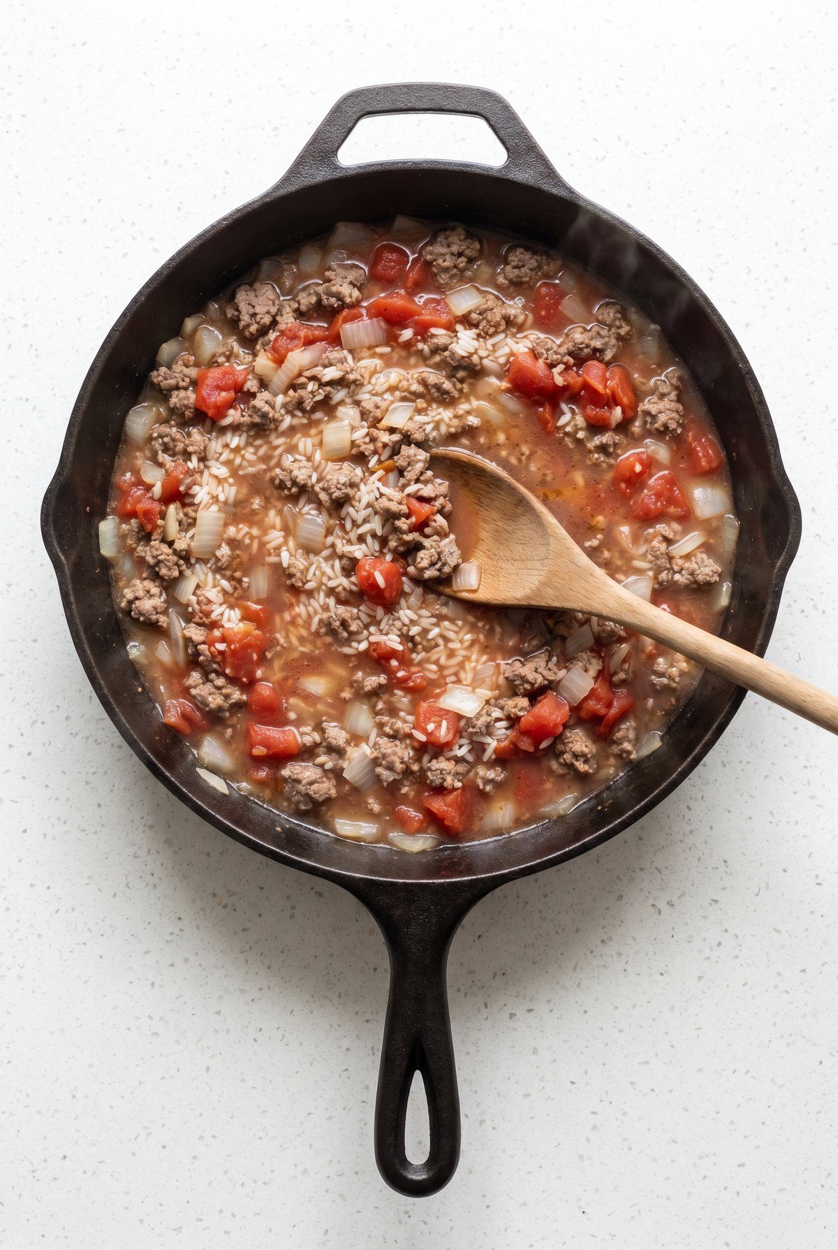 How to make Ground Beef and Rice – step 2