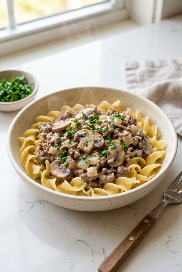 Ground Beef Stroganoff