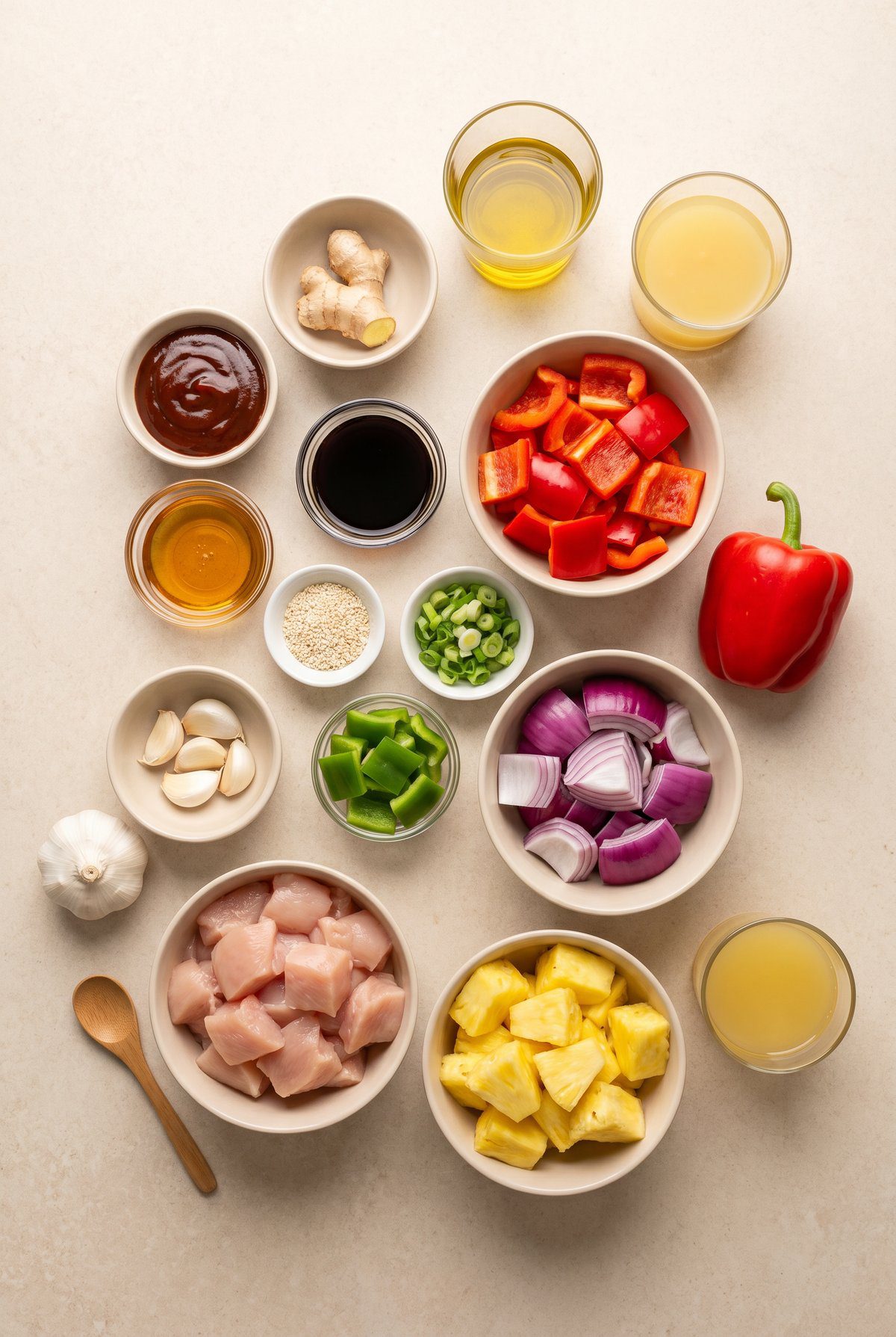 Ingredients for Hawaiian Chicken Sheet Pan
