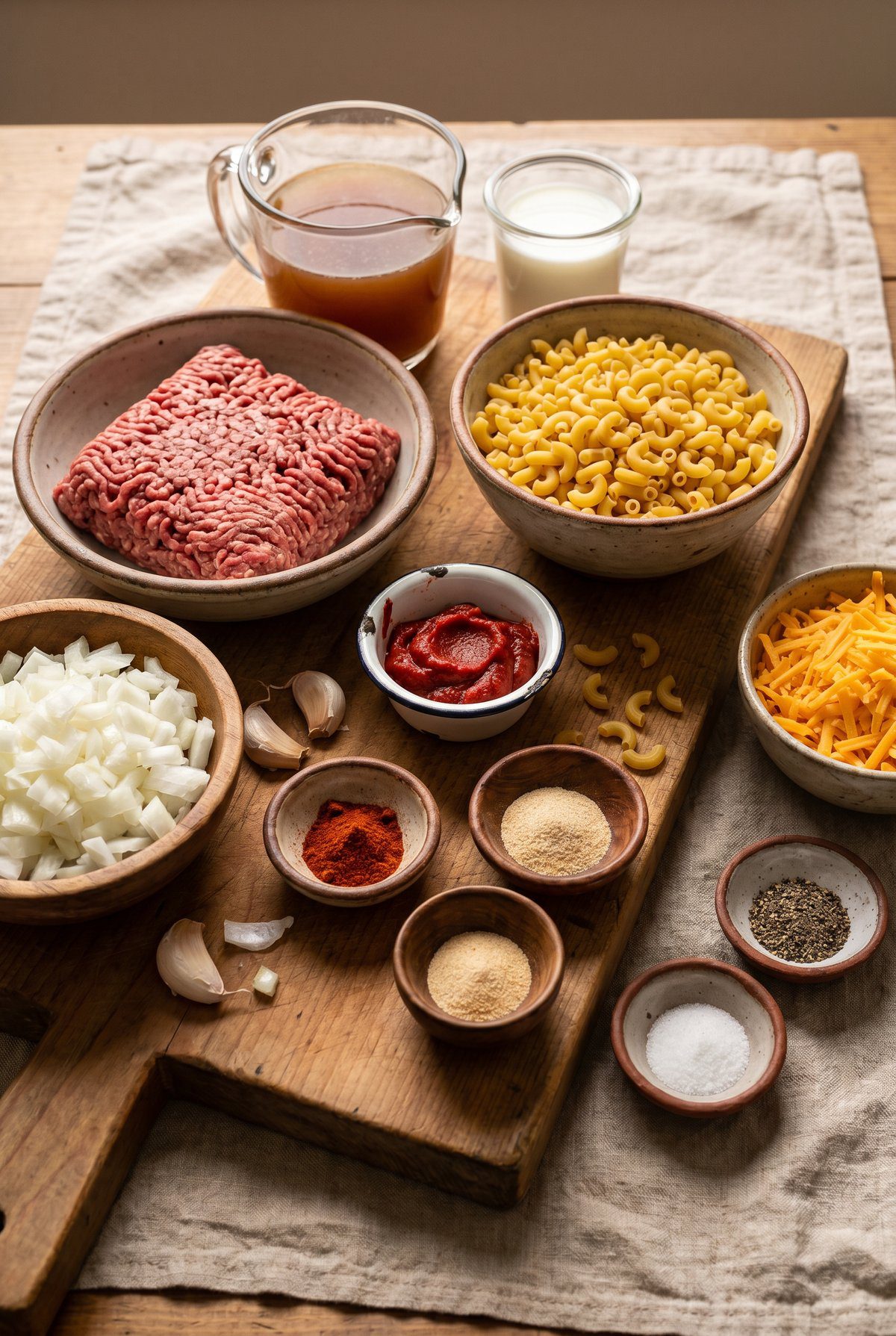 Ingredients for Homemade Hamburger Helper