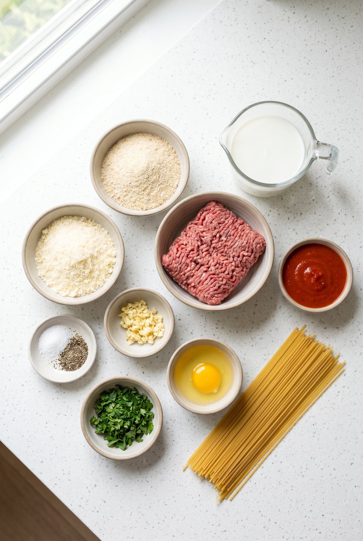 Ingredients for Homemade Meatballs