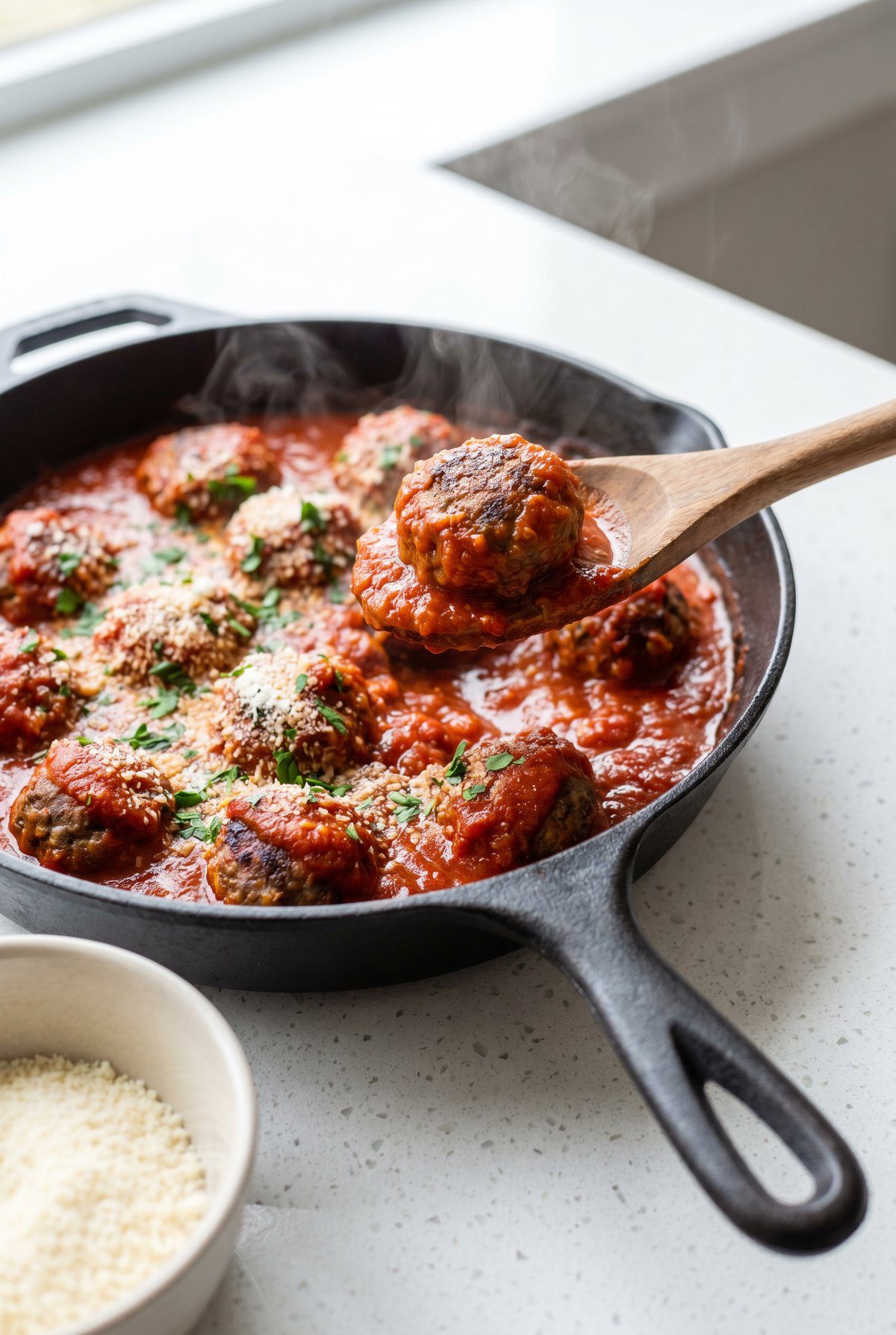 Homemade Meatballs ready to serve