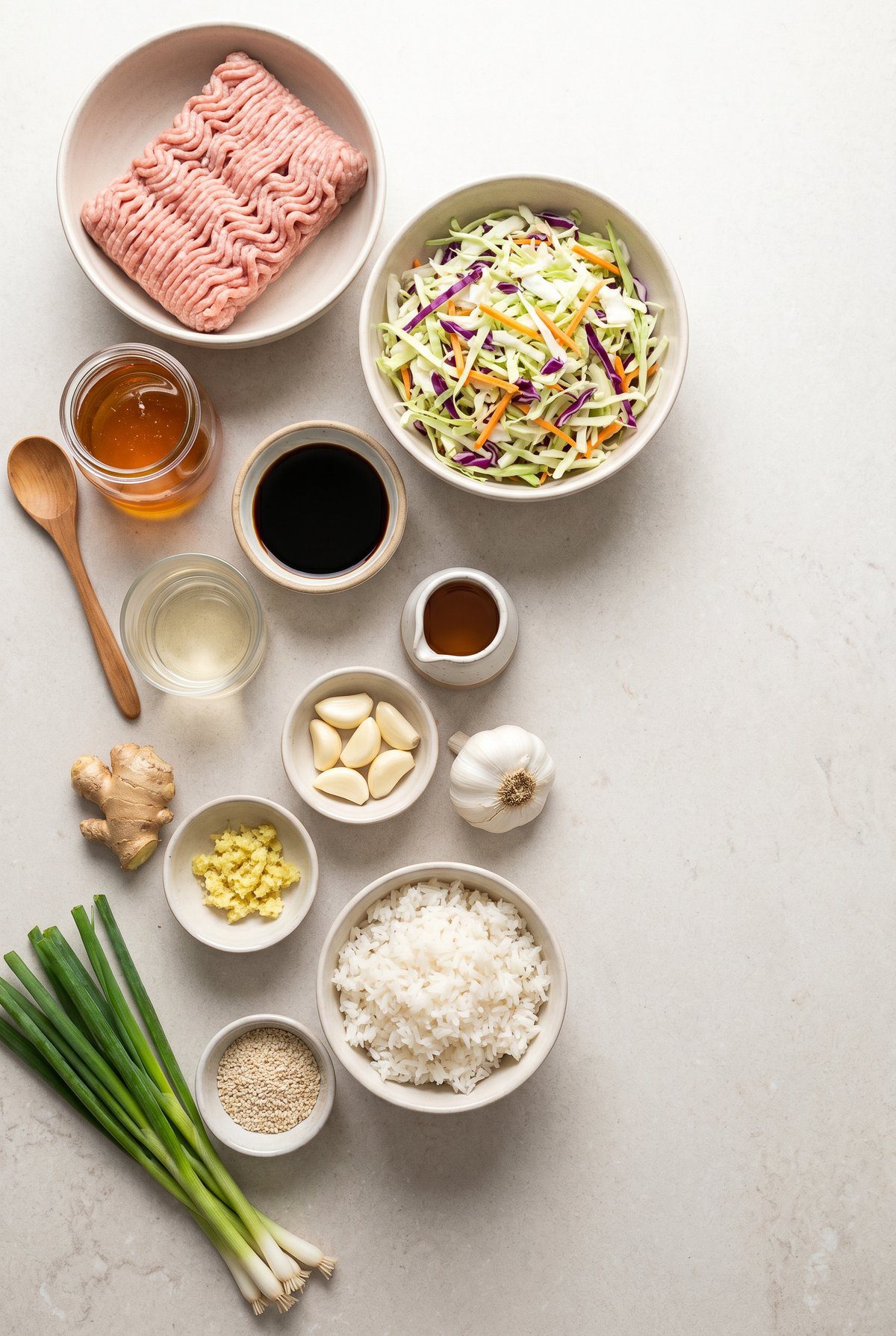 Ingredients for Honey Garlic Ground Turkey
