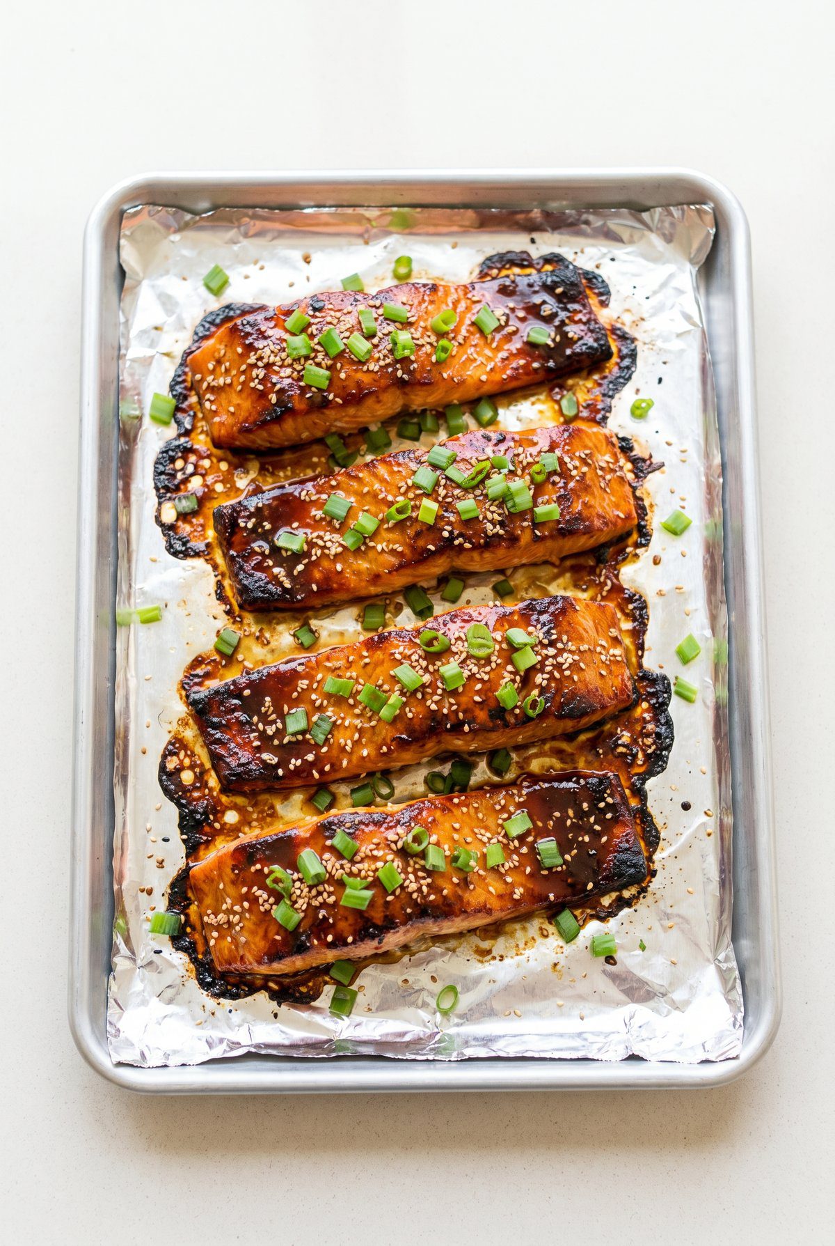 Honey Garlic Salmon ready to serve