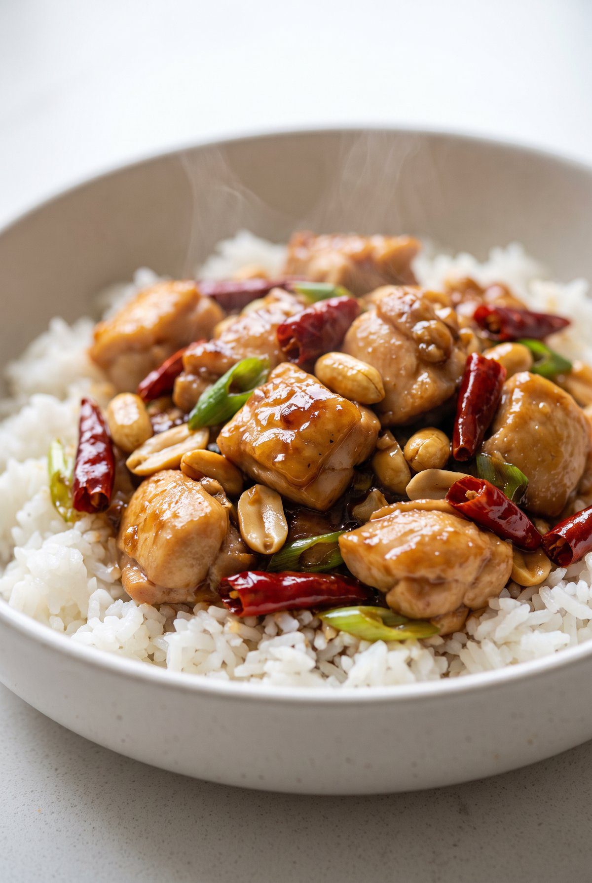 Close-up of Kung Pao Chicken