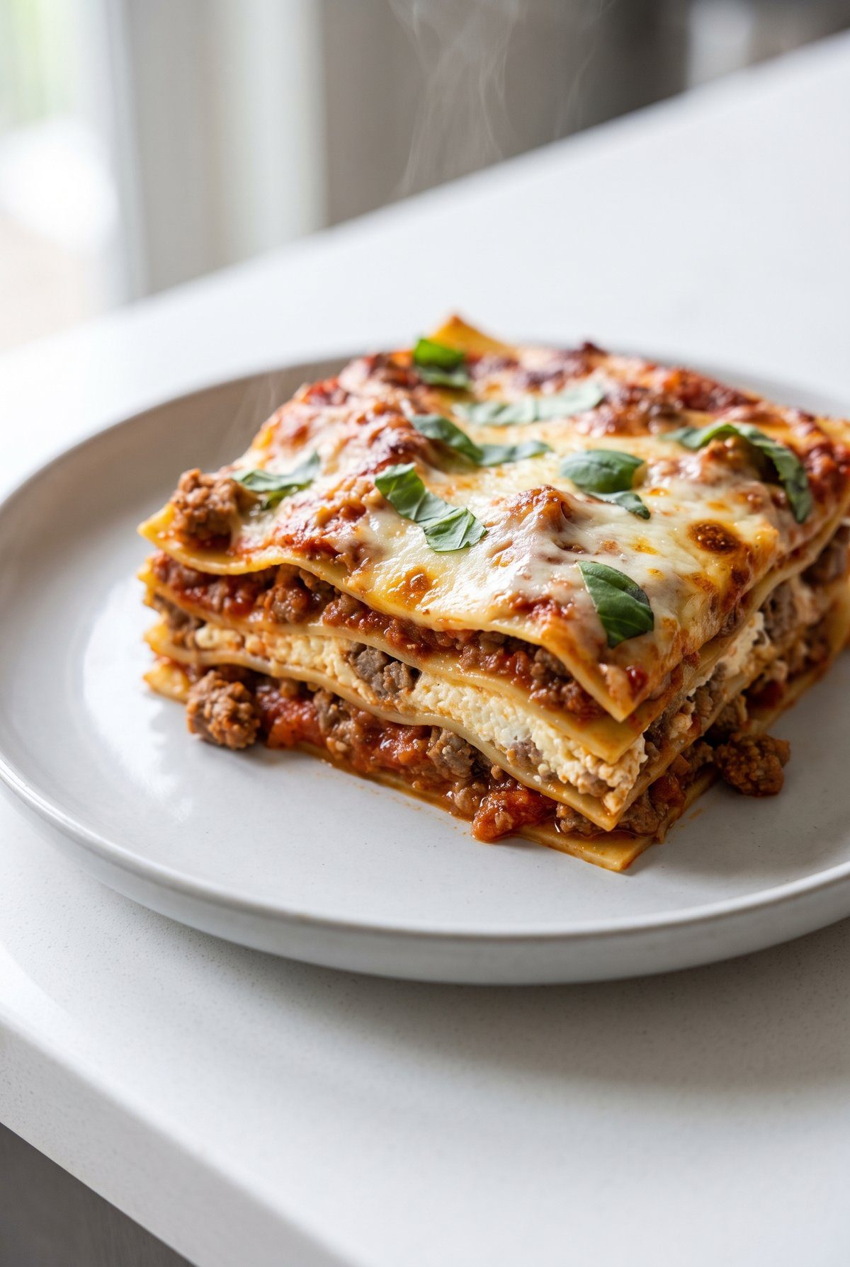 Close-up of Lasagna