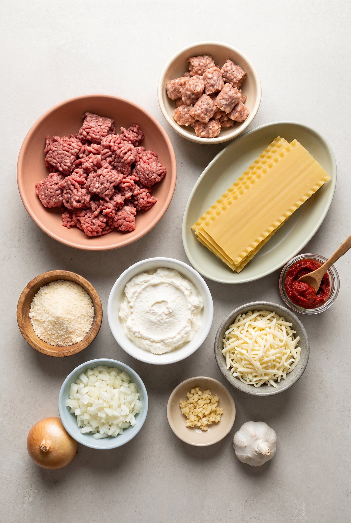 Ingredients for Lasagna