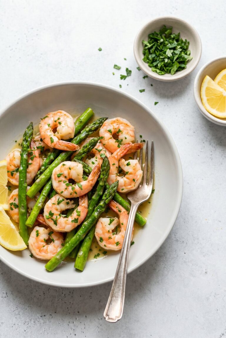 Lemon Garlic Shrimp and Asparagus