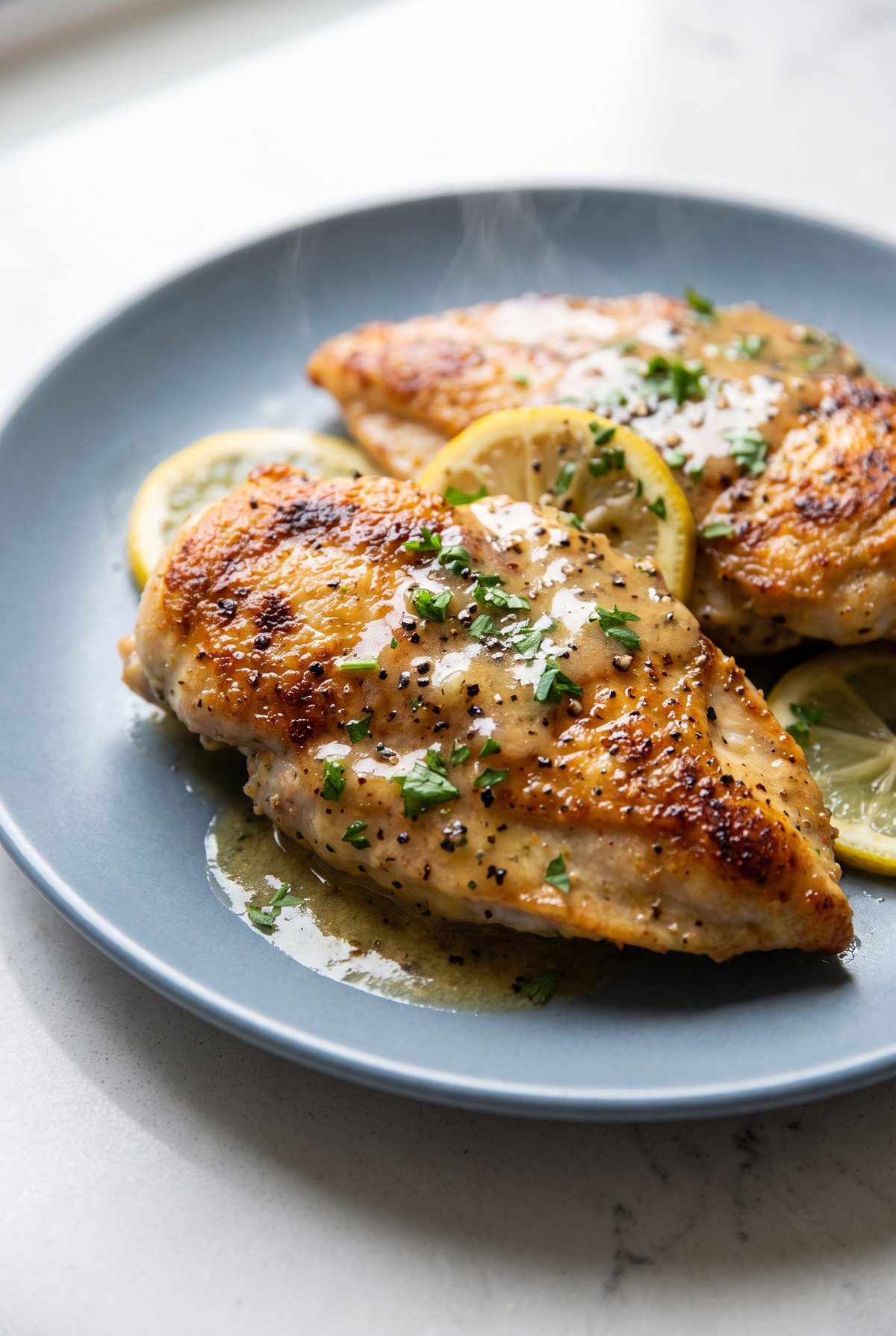 Close-up of Lemon Pepper Chicken