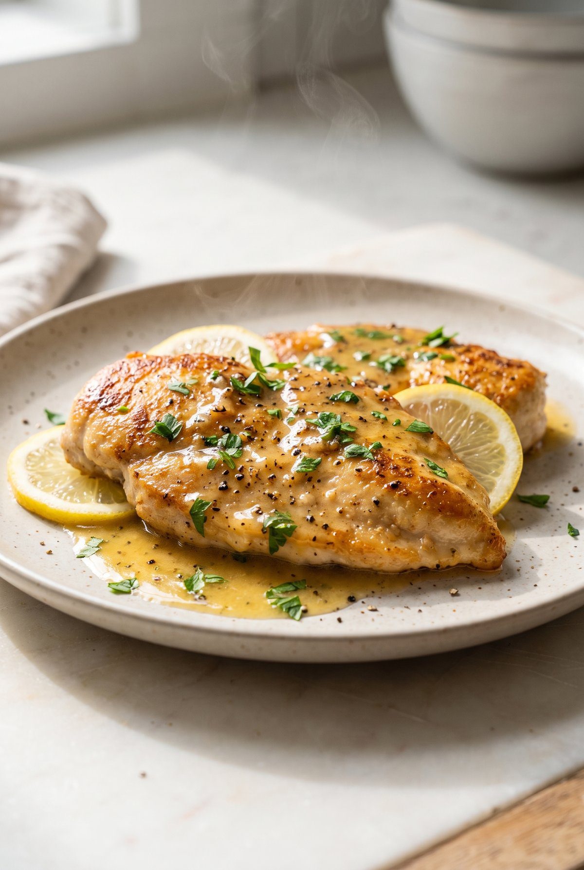 Lemon Pepper Chicken ready to serve