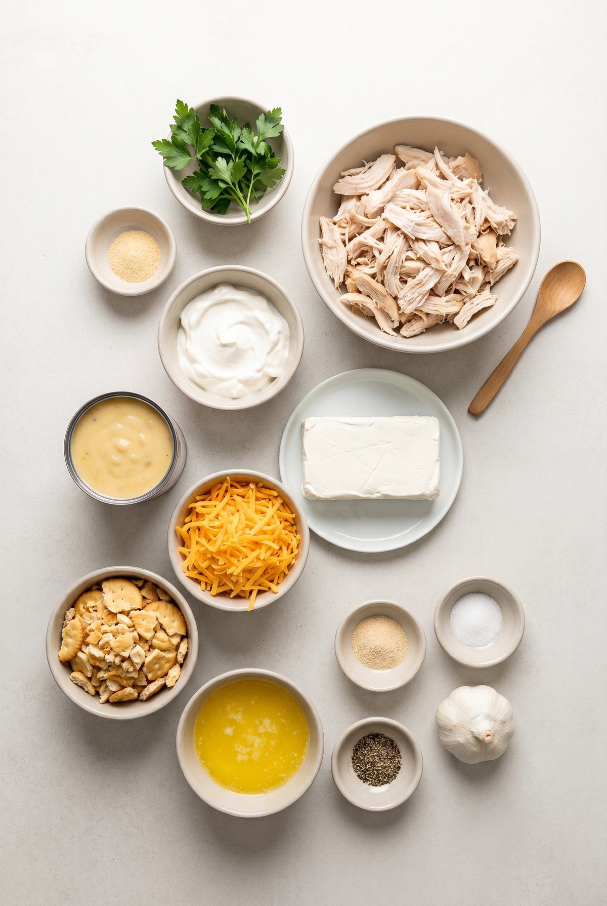 Ingredients for Million Dollar Chicken Casserole