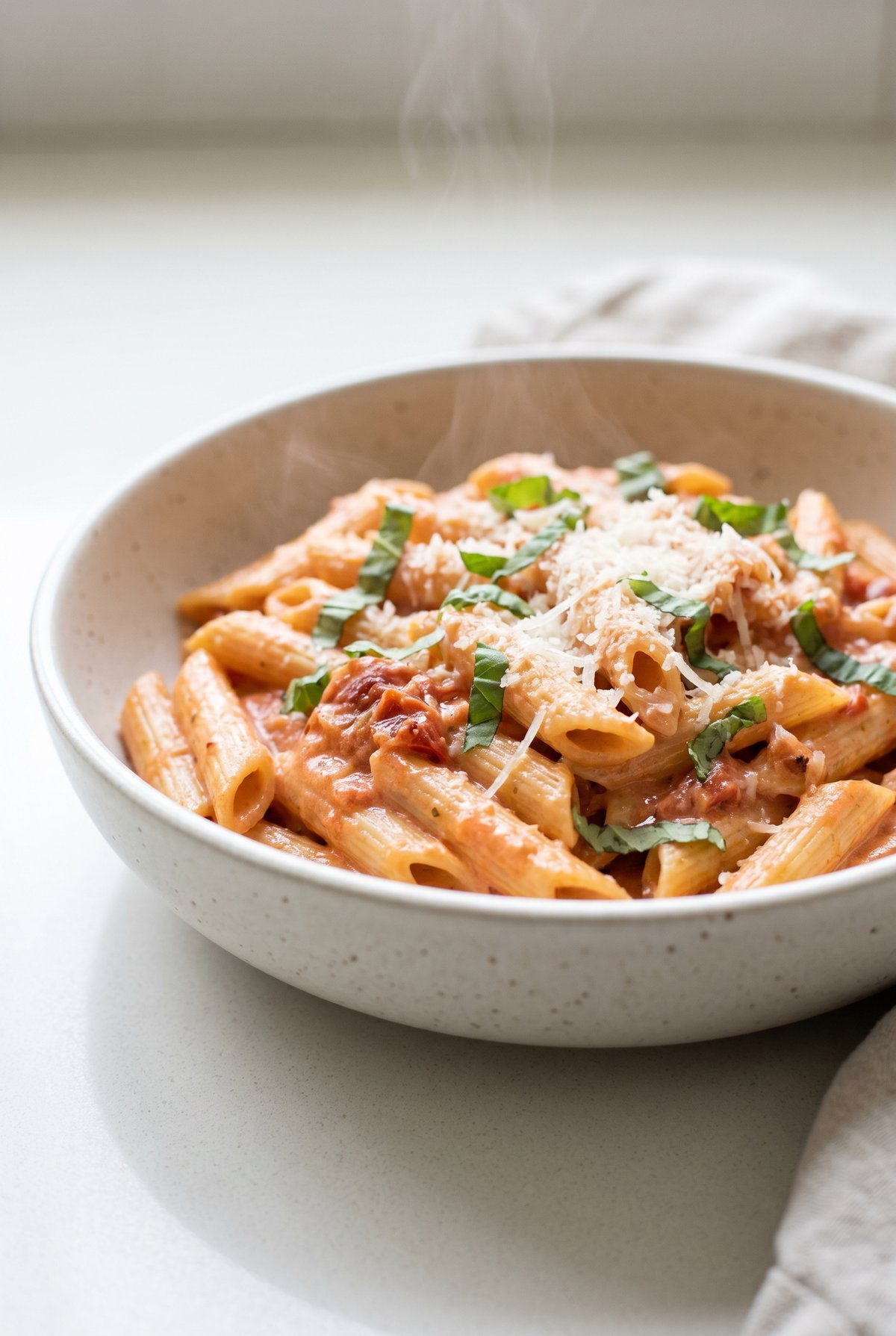 Close-up of Penne Alla Vodka