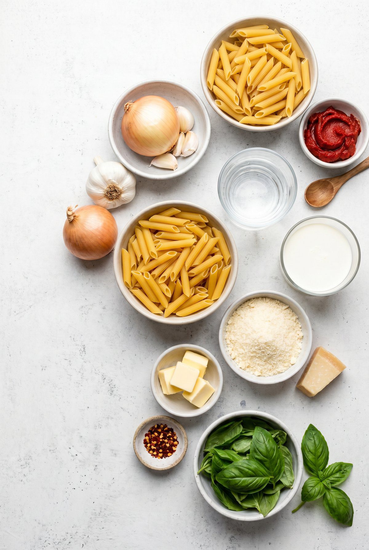 Ingredients for Penne Alla Vodka