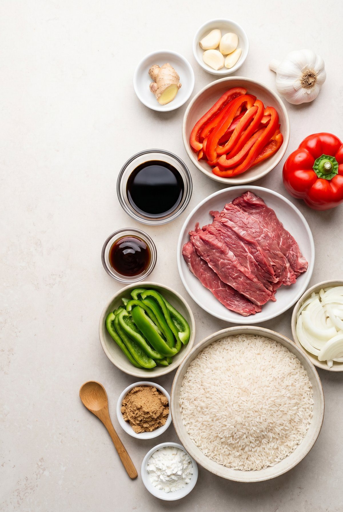 Ingredients for Pepper Steak
