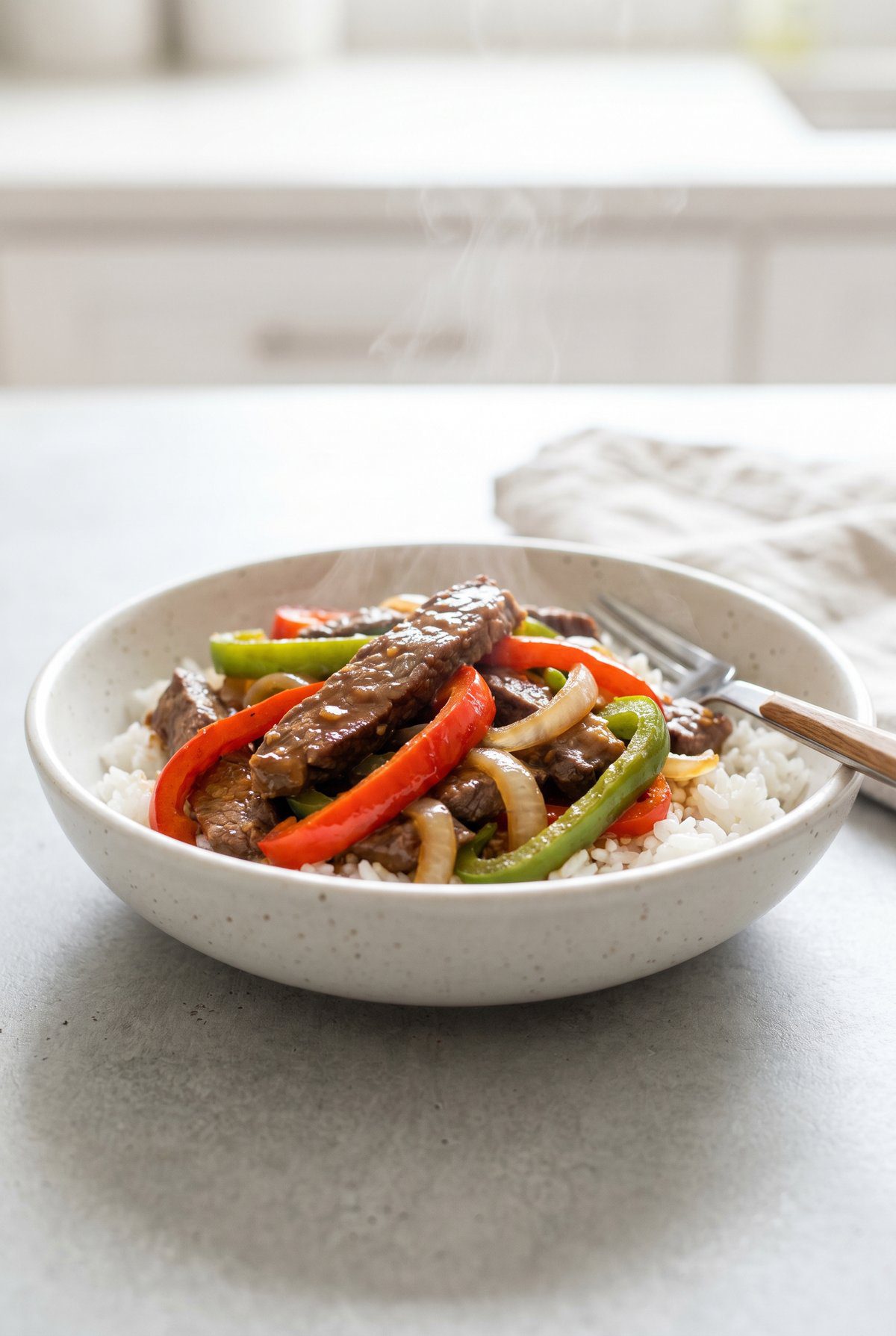 Pepper Steak ready to serve