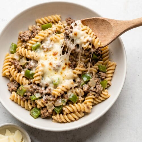 Philly Cheesesteak Pasta