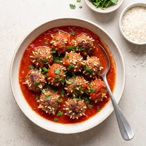 Old-Fashioned Porcupine Meatballs