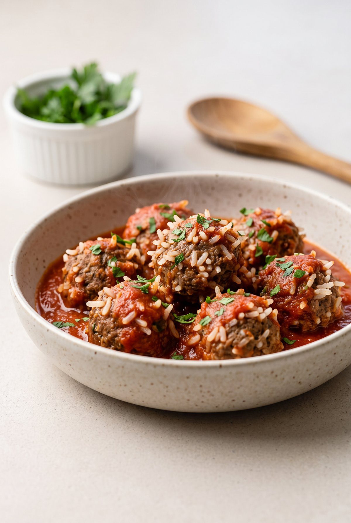 Porcupine Meatballs ready to serve