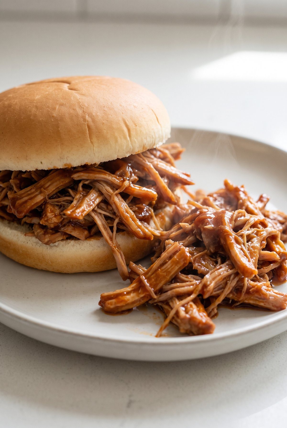 Close-up of Pulled Pork