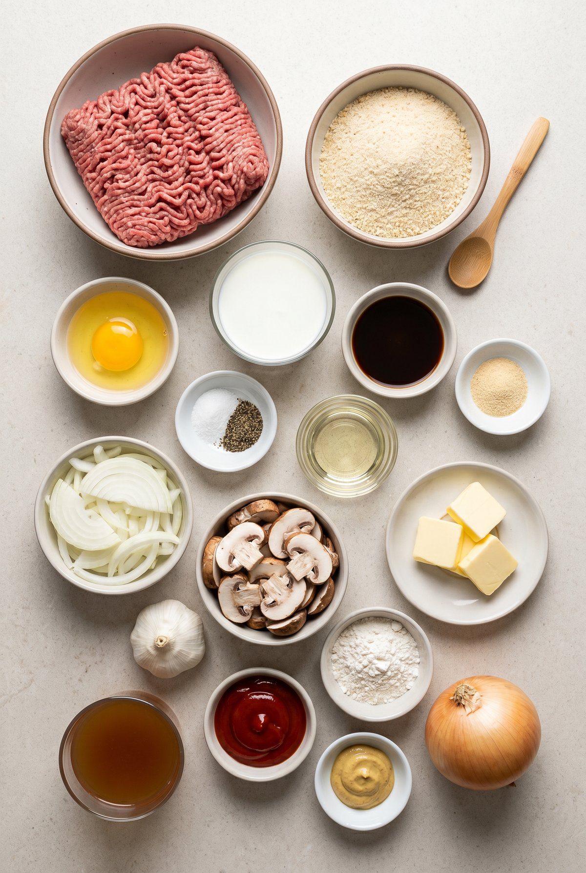Ingredients for Salisbury Steak