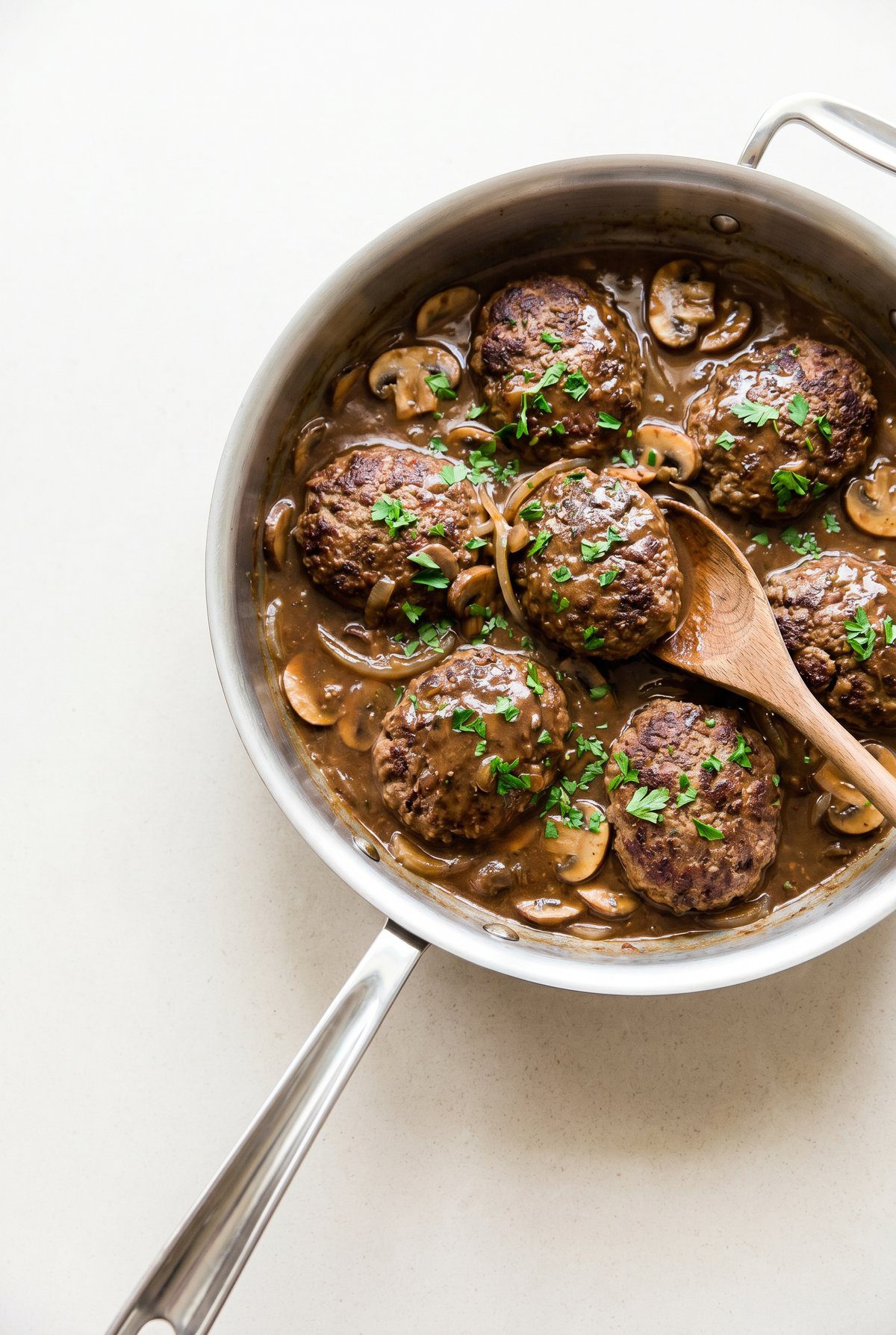 Salisbury Steak ready to serve