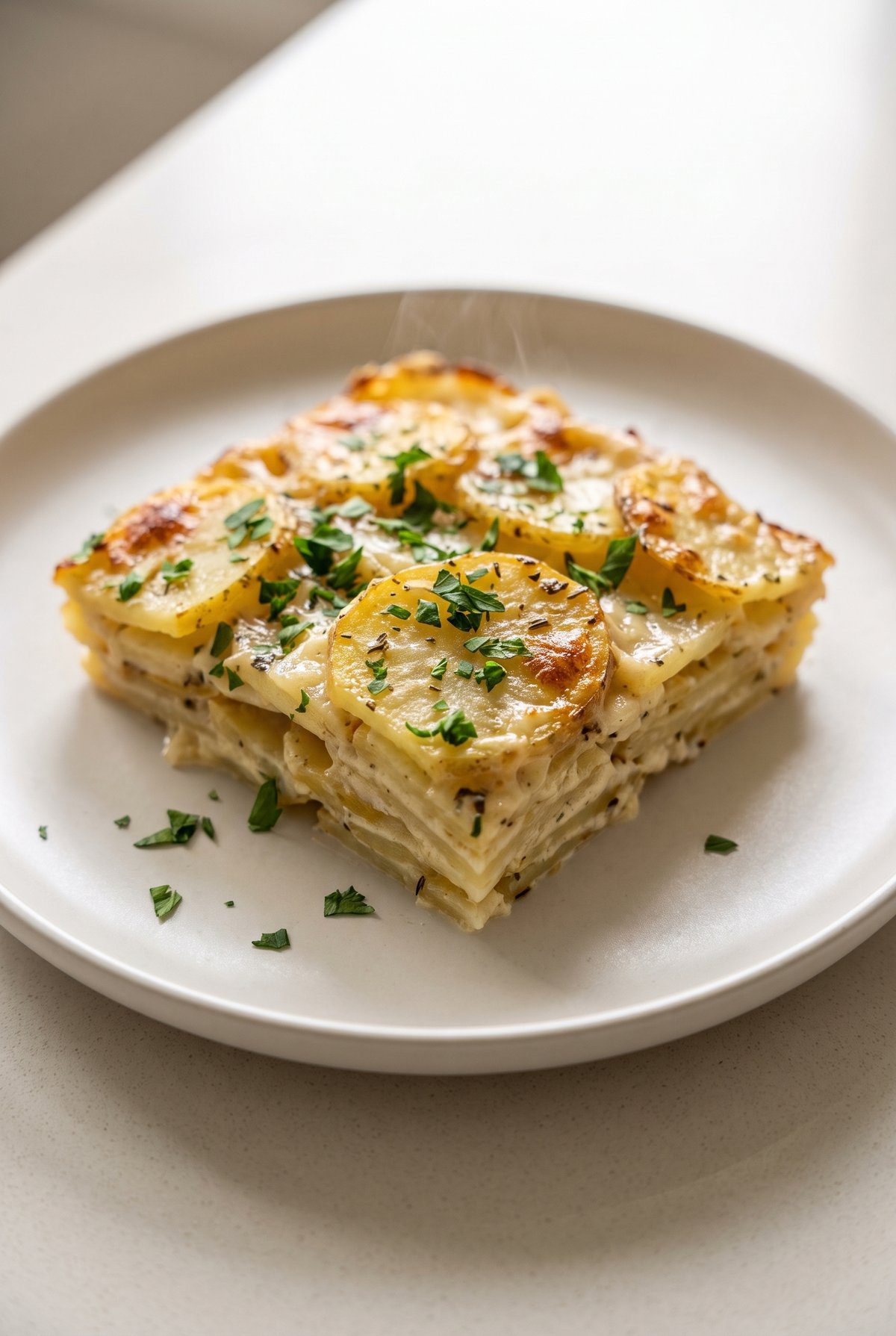 Close-up of Scalloped Potatoes