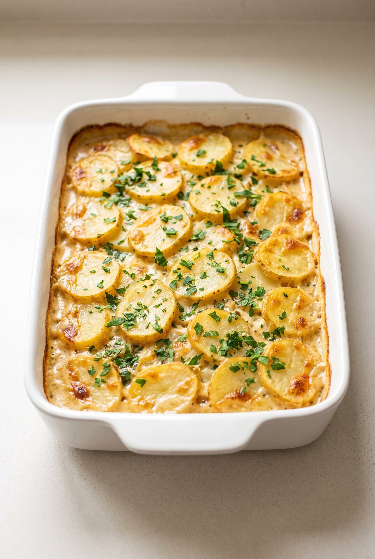 Scalloped Potatoes ready to serve