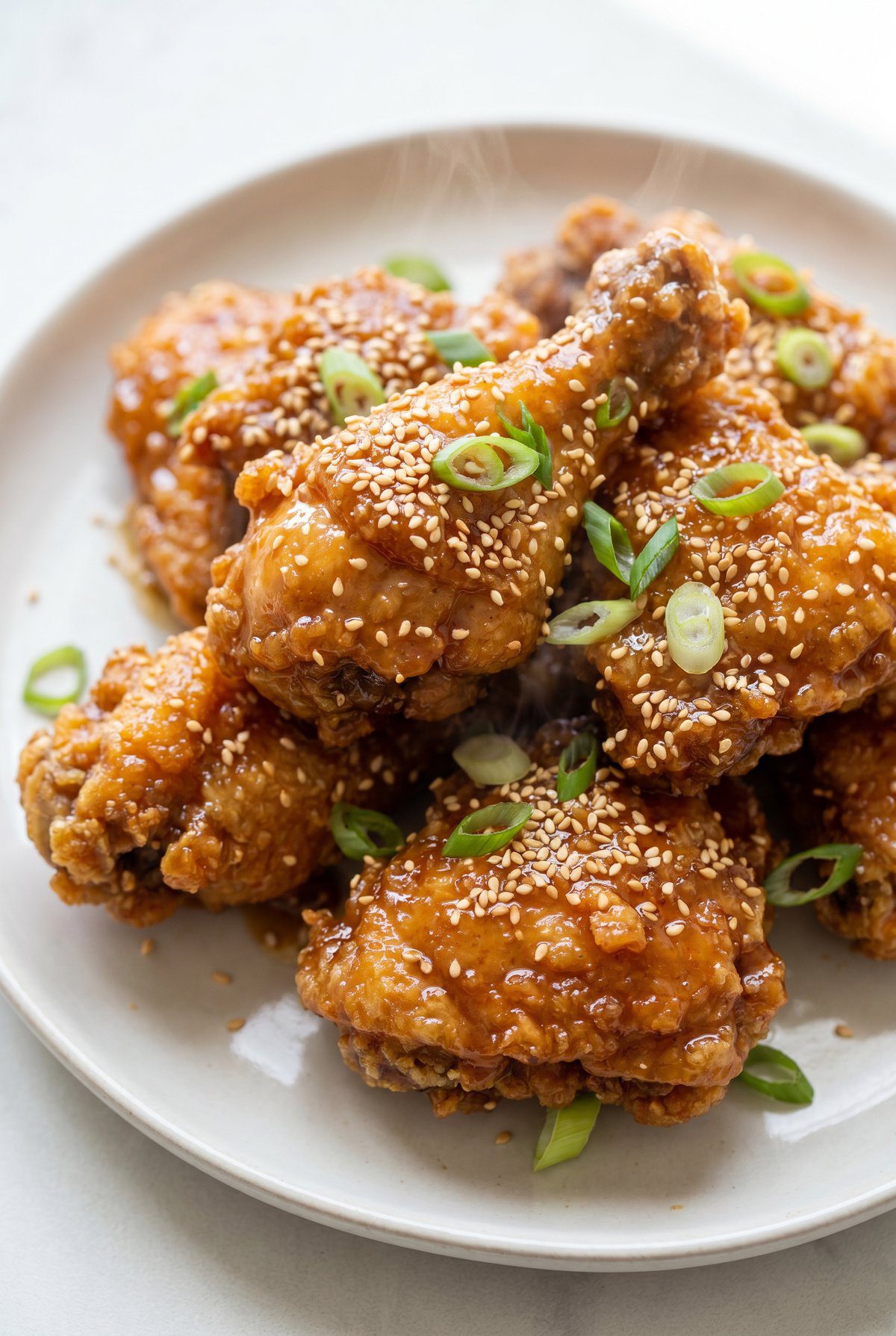 Close-up of Sesame Chicken