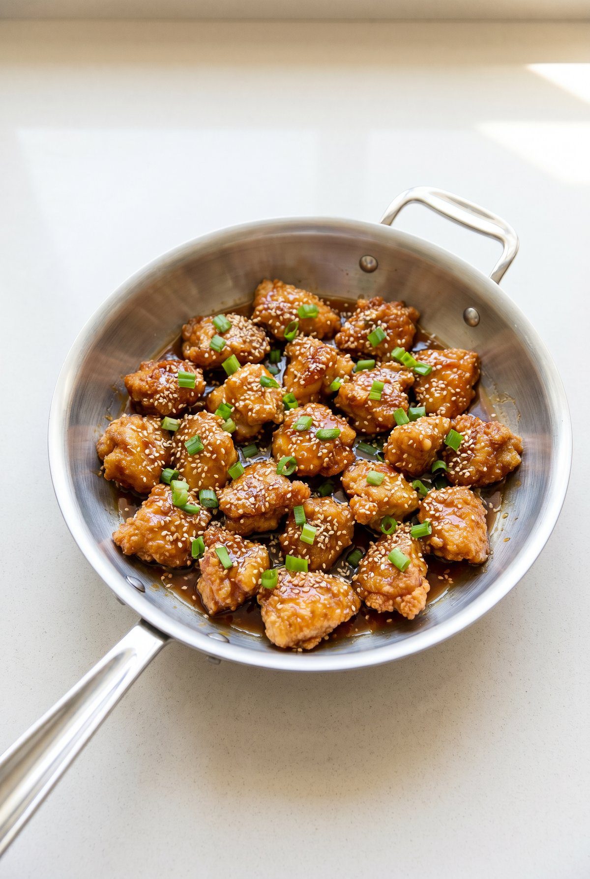 Sesame Chicken ready to serve