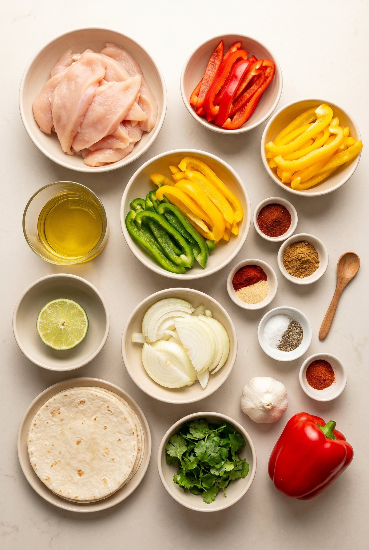 Ingredients for Sheet Pan Chicken Fajitas