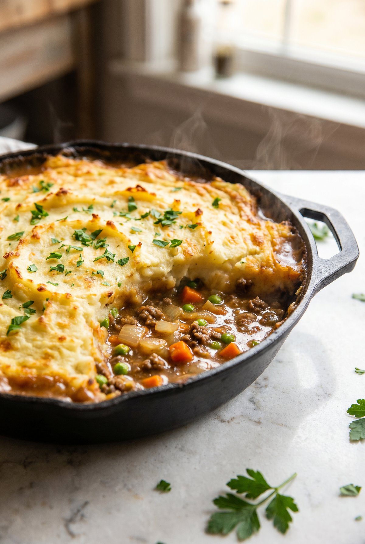 Shepherds Pie ready to serve