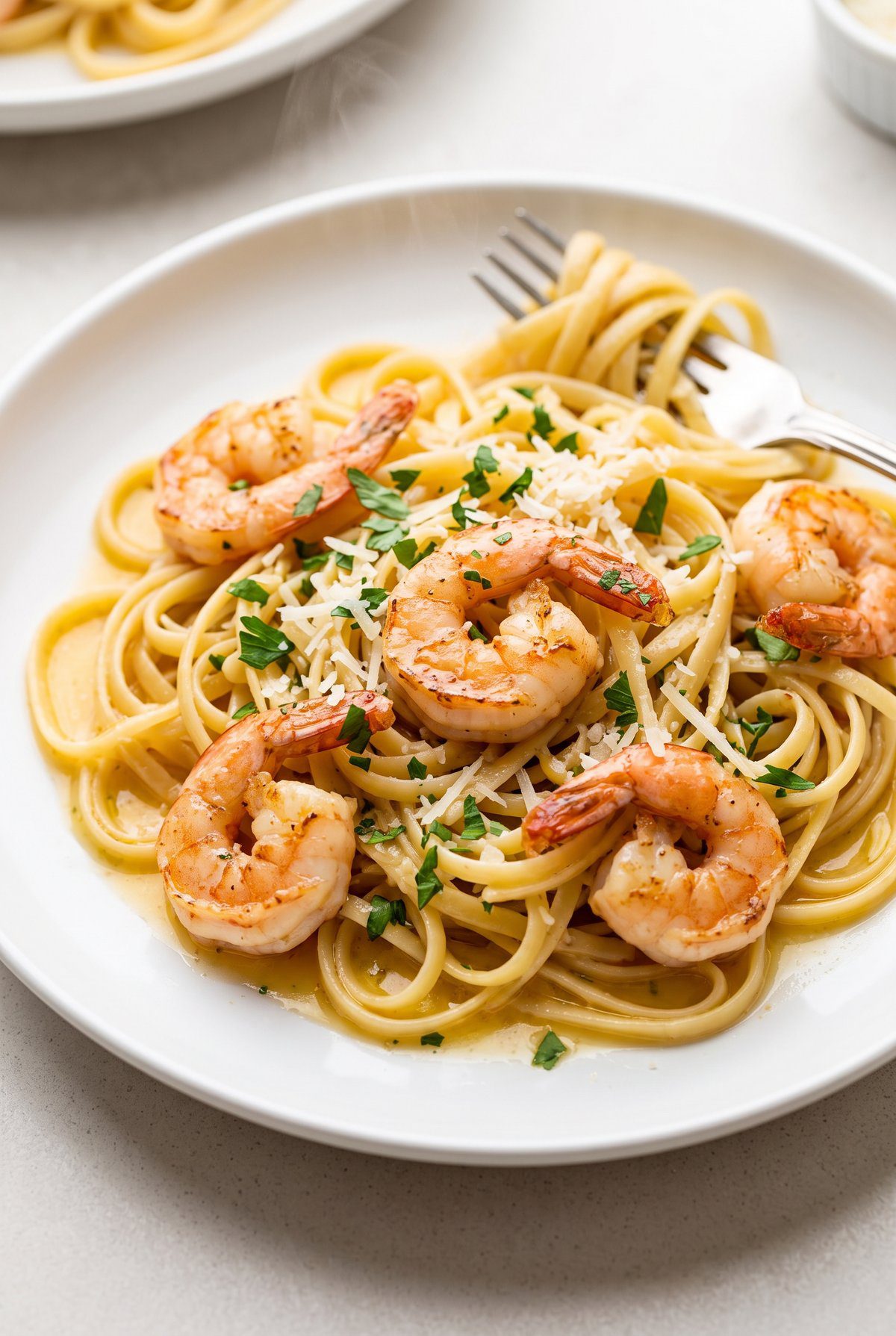 Close-up of Shrimp Scampi