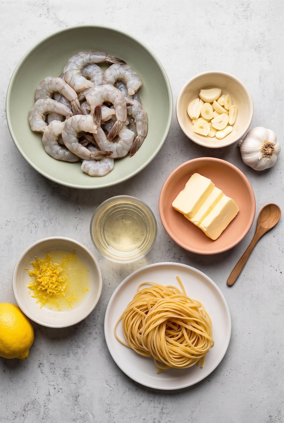 Ingredients for Shrimp Scampi