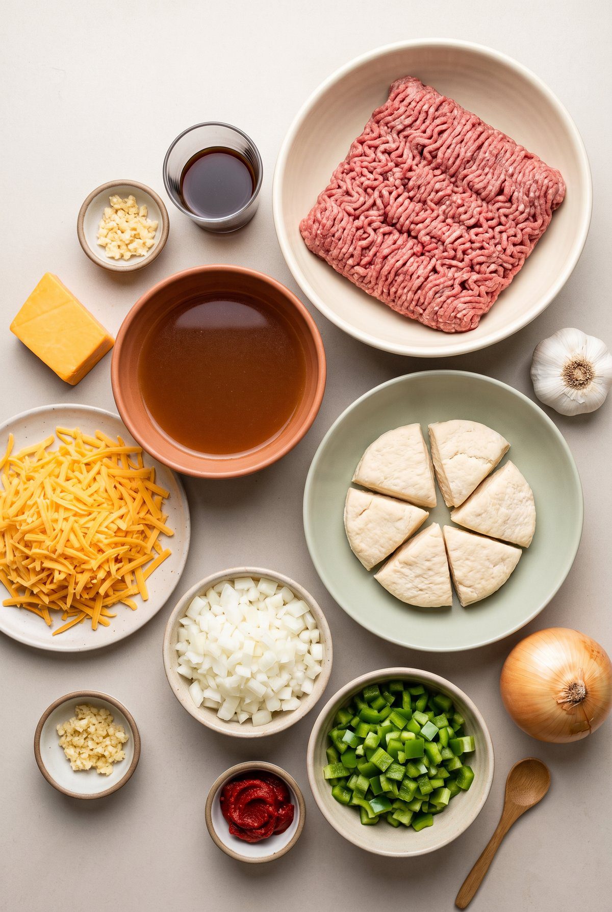 Ingredients for Sloppy Joe Casserole