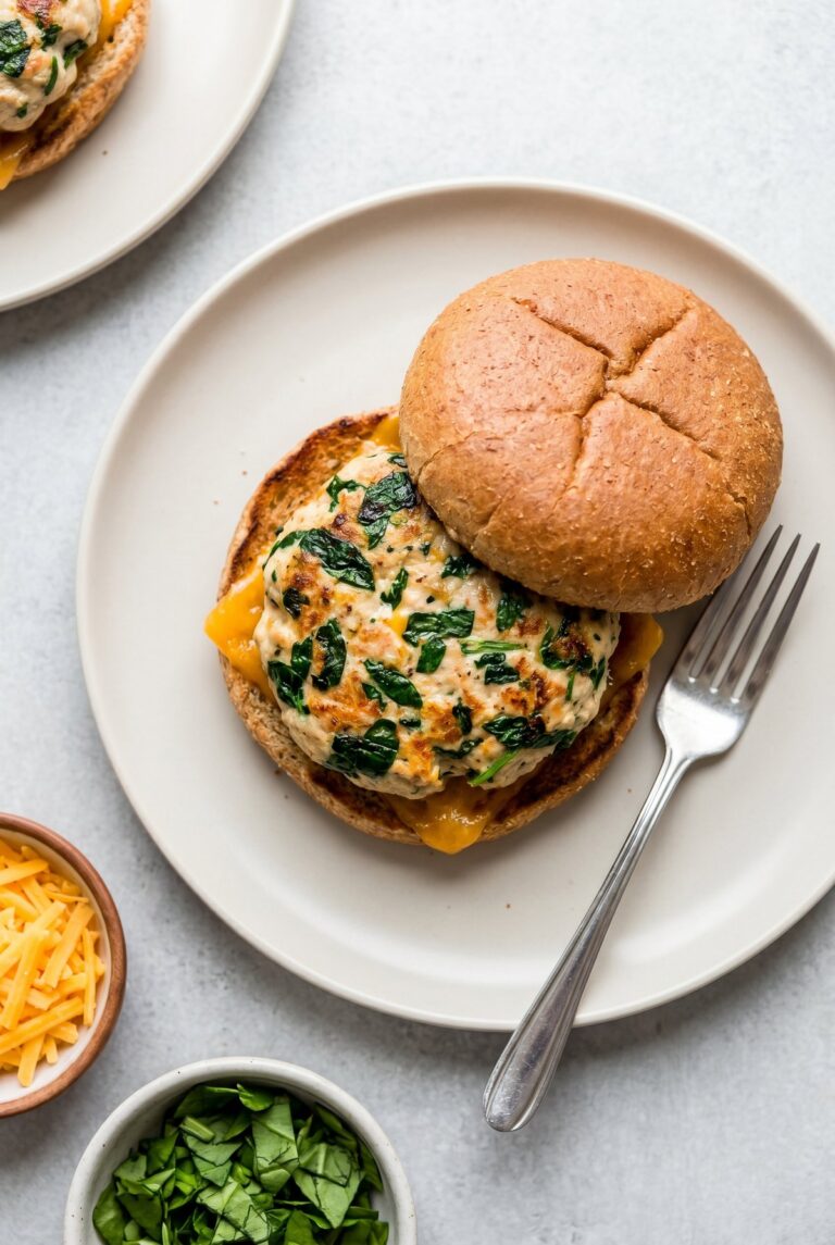 Spinach Chicken Burgers