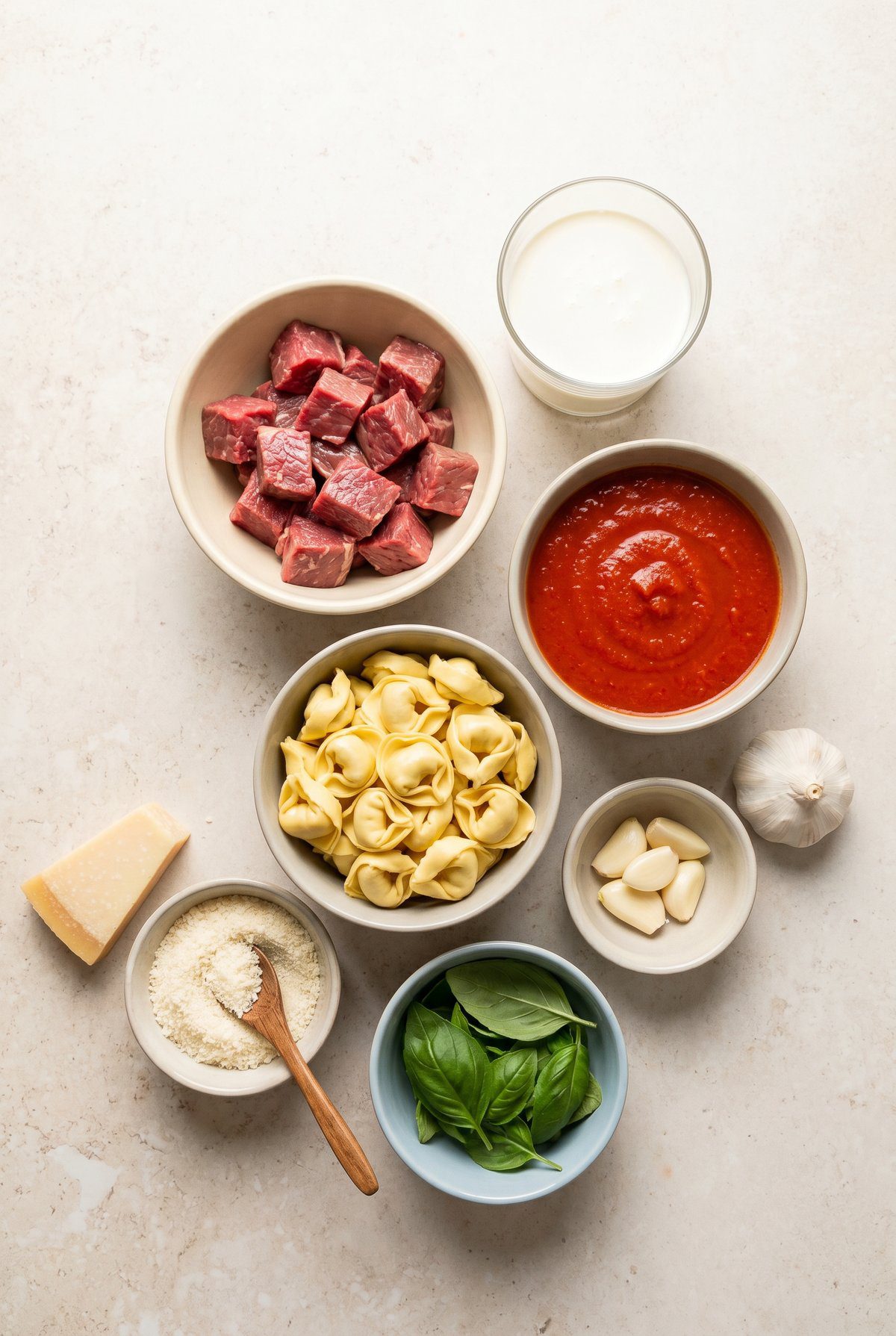 Ingredients for Steak Tortellini