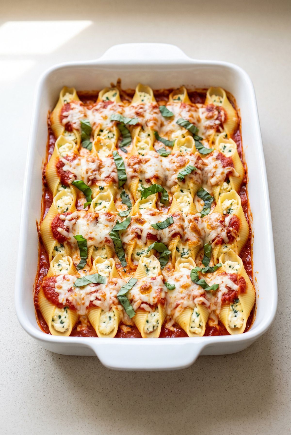 Stuffed Shells ready to serve