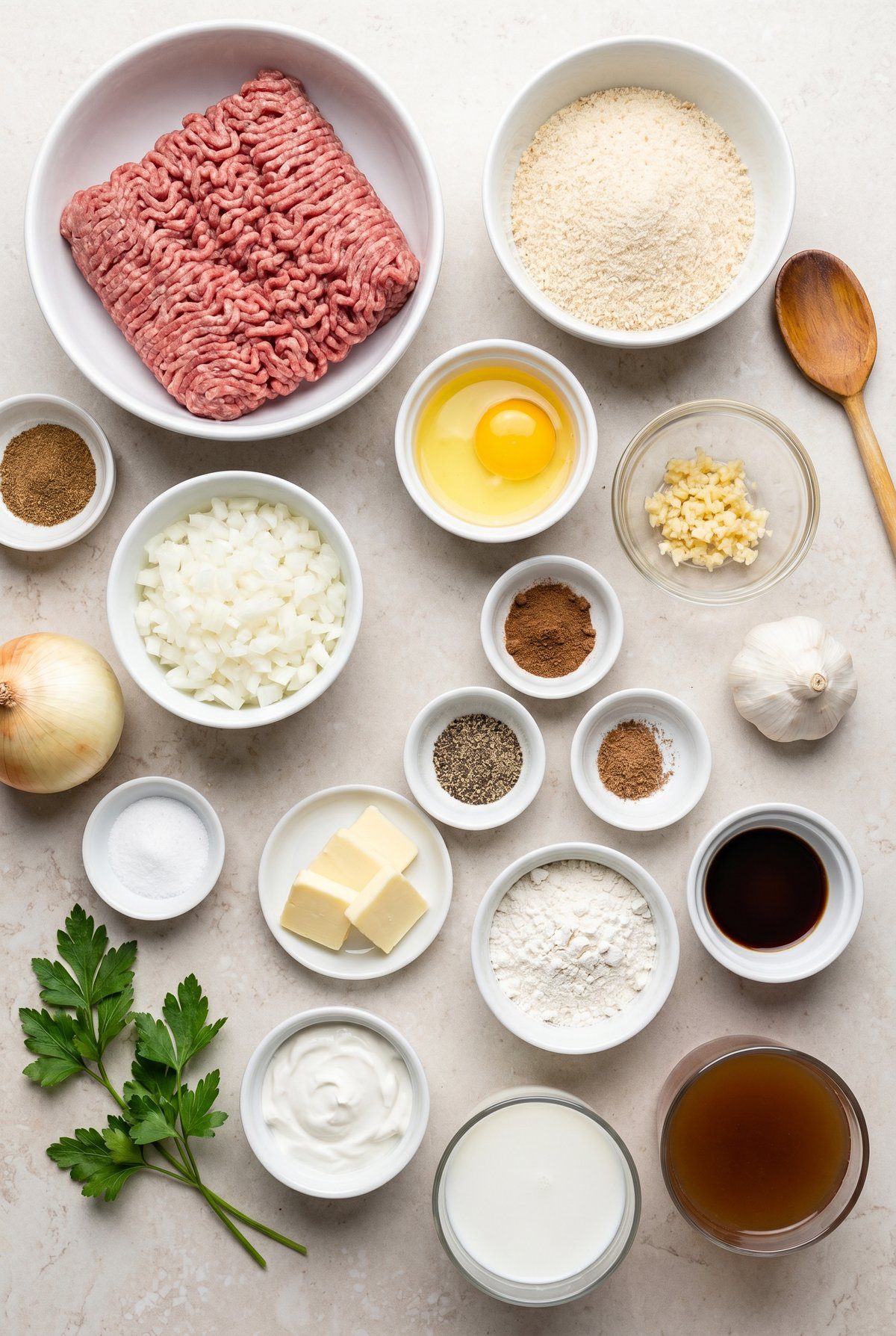 Ingredients for Swedish Meatballs