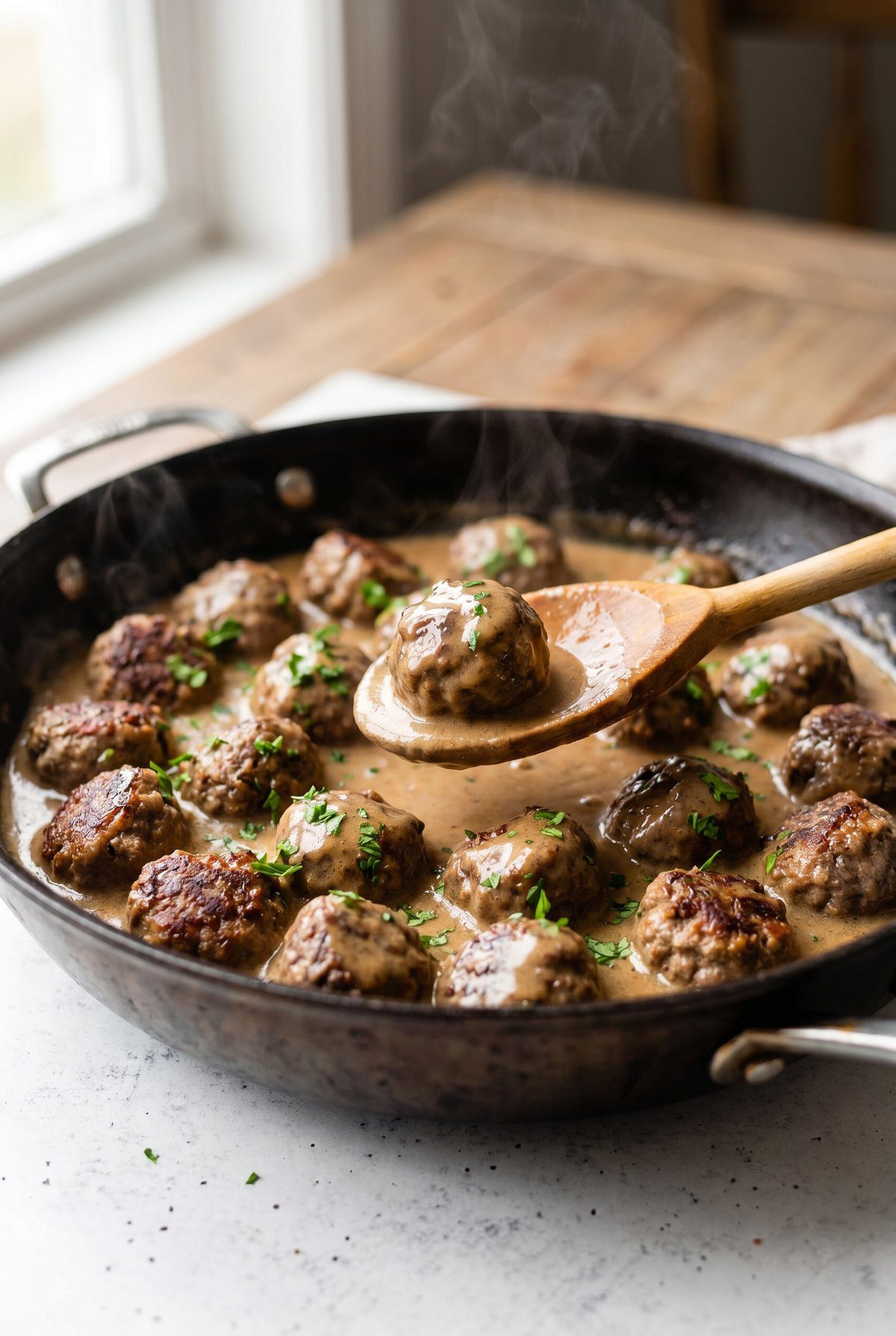 Swedish Meatballs ready to serve