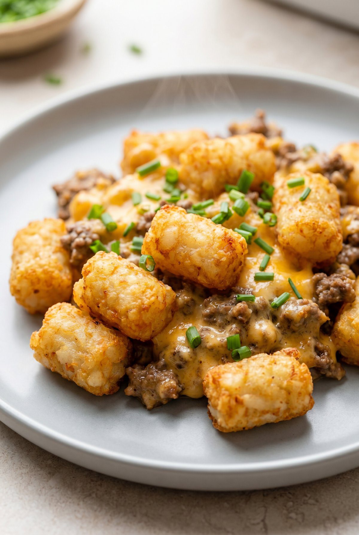 Close-up of Tater Tot Casserole
