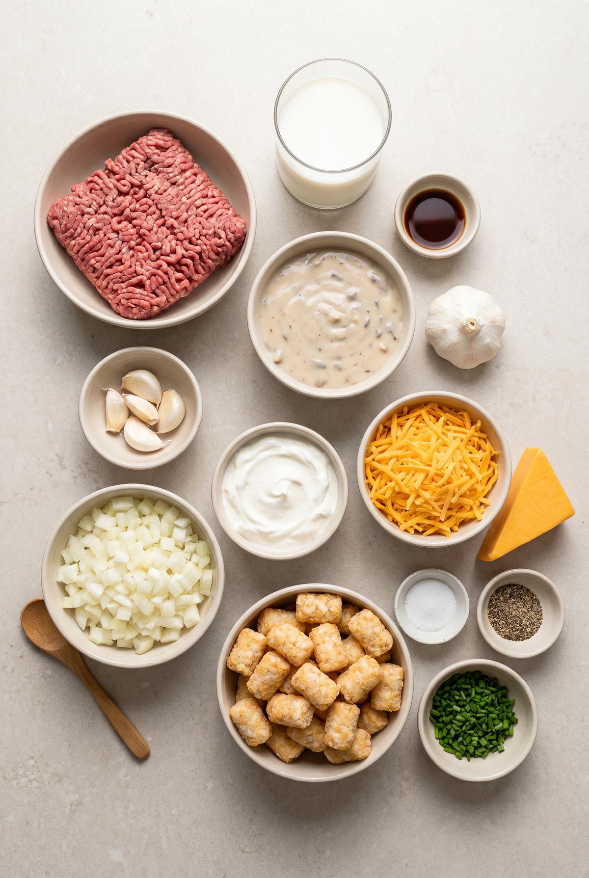Ingredients for Tater Tot Casserole